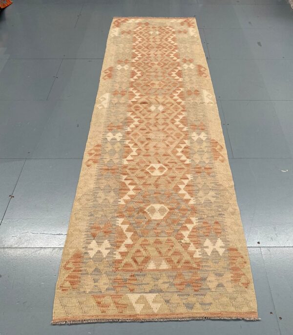 Maimana Vintage Kilim Runner 297cm x 82cm / 9ft 9in x 2ft 8in - Image 2