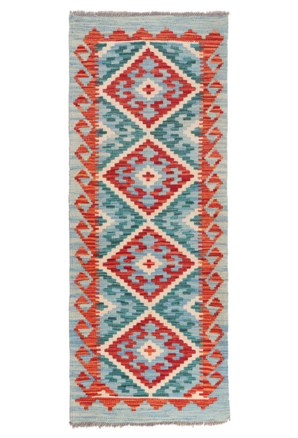 Maimana Chobi Kilim Runner Rug 145cm x 55cm / 4'9'' x 1'10''