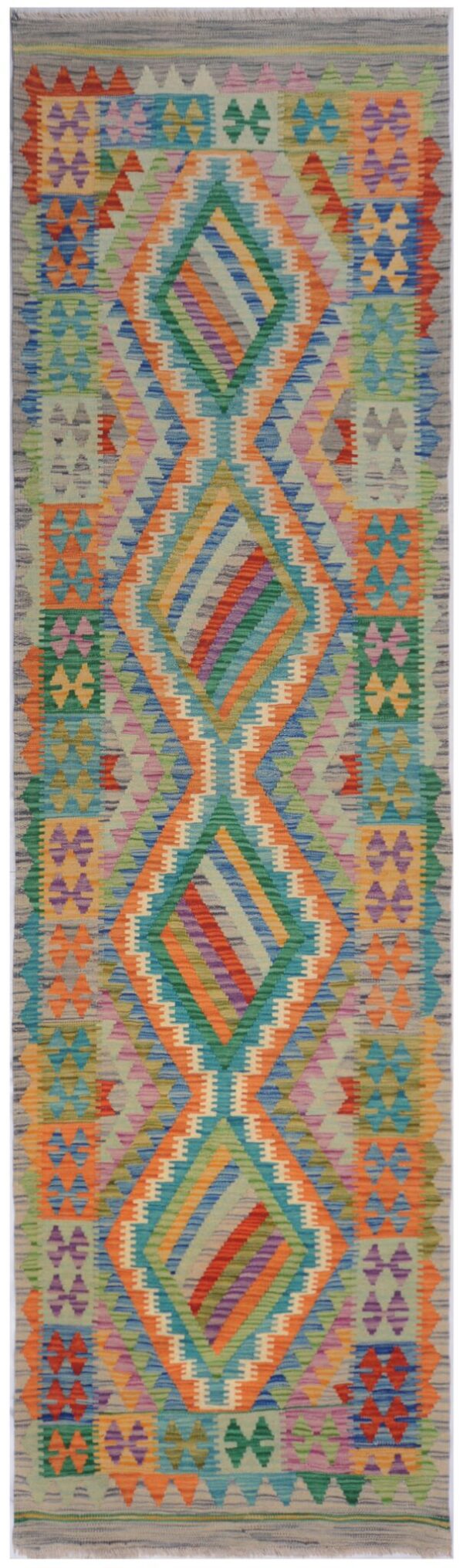 Maimana Chobi Kilim Runner 301cm x 83cm / 9'11'' x 2'9''