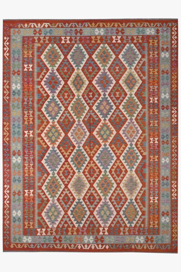 Handmade Afghan Maimana Kilim 342cm x 259cm / 11ft 3in x 8ft 6in