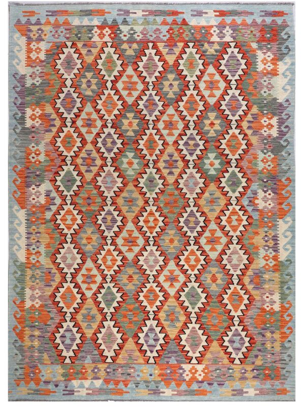 Handmade Afghan Maimana Kilim 293cm x 206cm / 9ft 7in x 6ft 9in