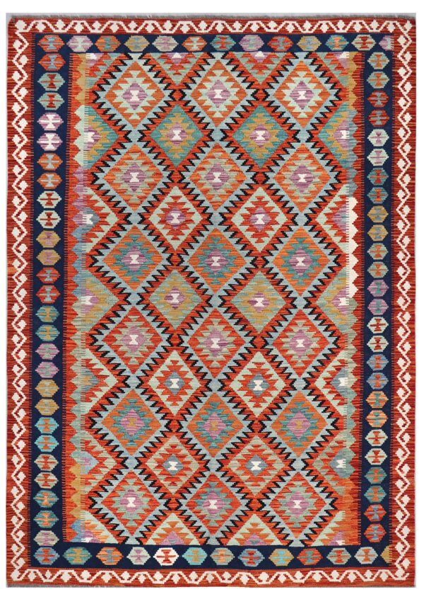 Handwoven Afghan Kilim 233cm x 169cm / 7ft 8in x 5ft 6in