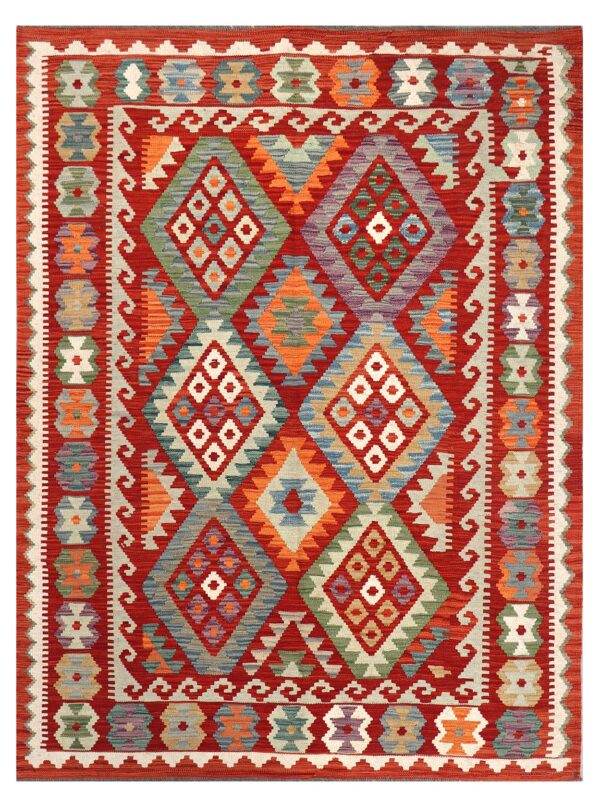Afghan Maimana Kilim 205cm x 153cm / 6ft 9in x 5ft