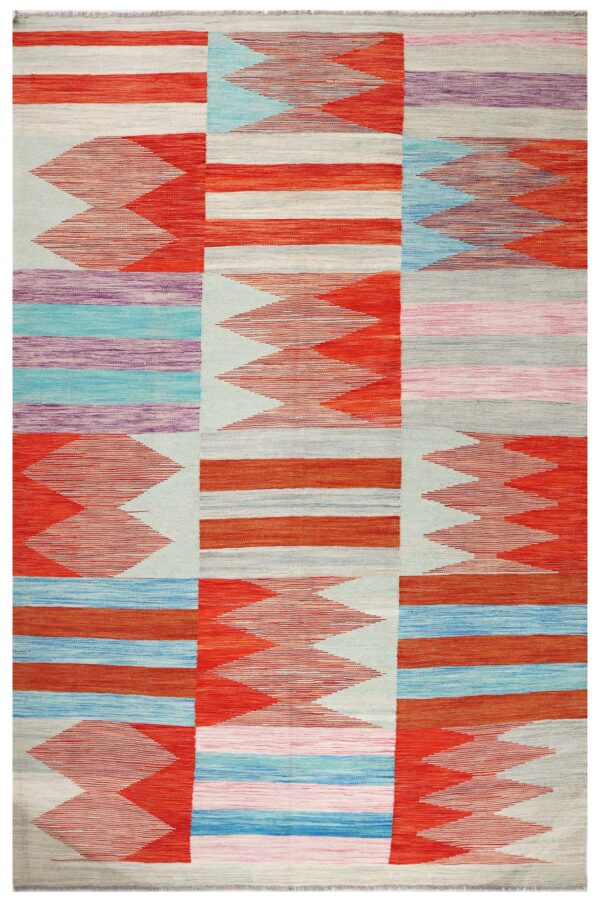 Afghan Modern Kilim 297cm x 196cm / 9ft 9in x 6ft 5in