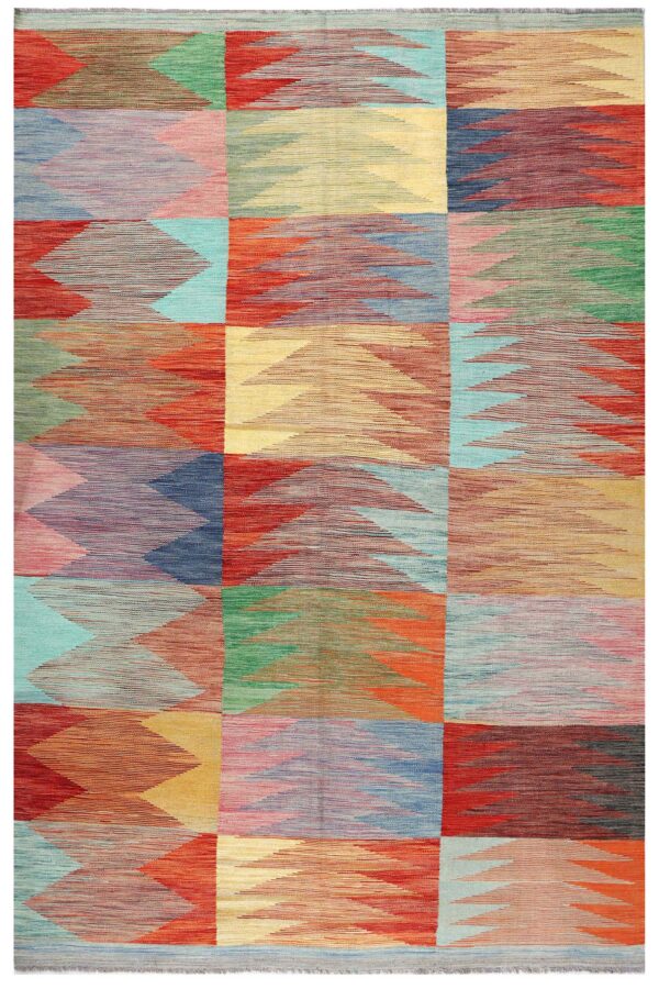 Modern Maimana Kilim 300cm x 201cm / 9ft 10in x 6ft 7in